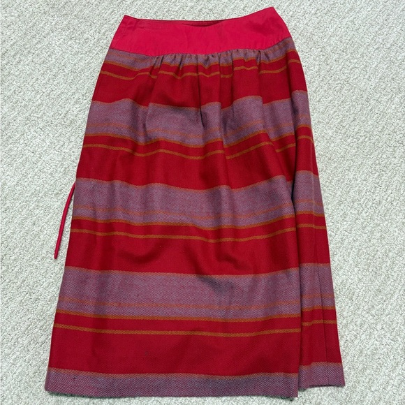 Giorgio Armani - Red Aline Wrap Skirt - Size 40 - Picture 1 of 3